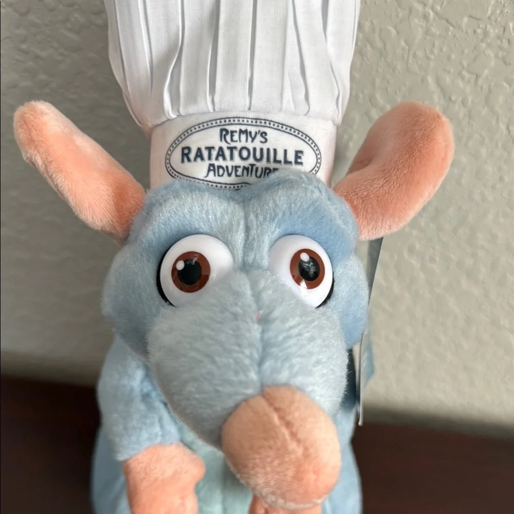 Disney Light Blue and Peach Ratatouille Plush Remy speaks English and French - Picture 6 of 8